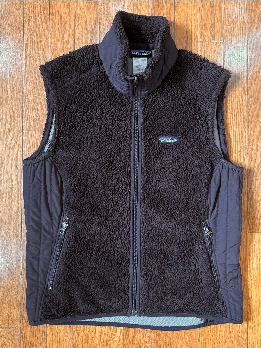 Patagonia Women's Large Retro-X Fleece Vest Deep Pile Sherpa Full Zip Brown